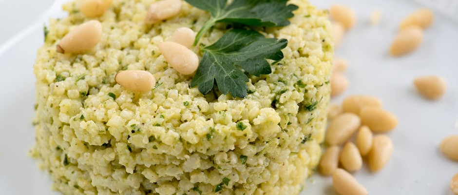 просо с песто без глутен