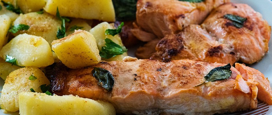 Lunchbox menu: Salmon in orange juice