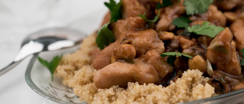 Chicken and quinoa with pistachios