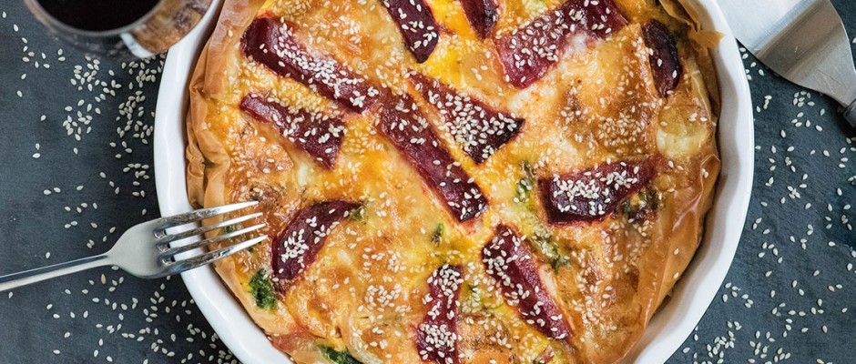 roasted beet quiche