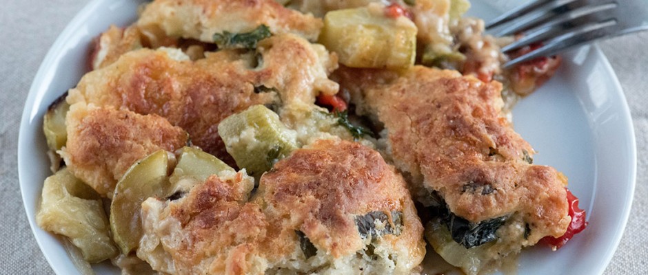 cobbler with zucchini