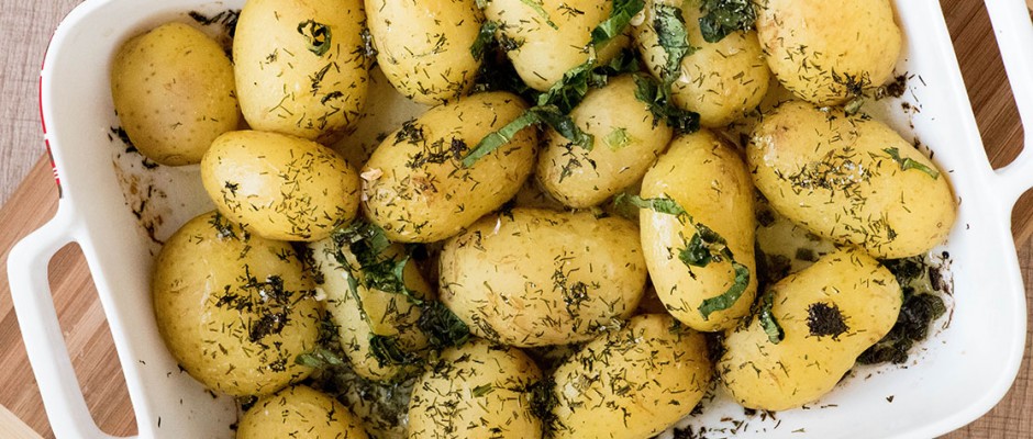 пресни картофи с масло