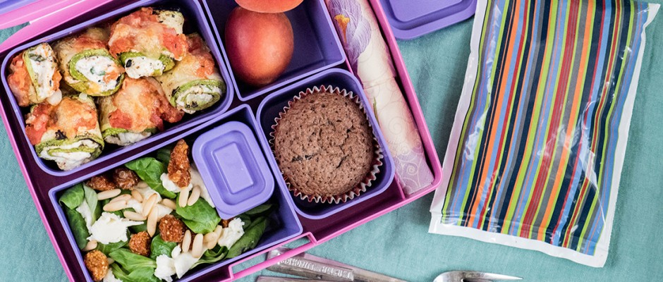 Lunchbox: Рулца от тиквички с рикота