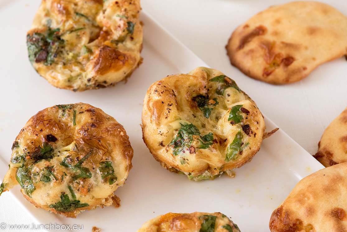 Zucchini muffins with vegetables for Lunchbox