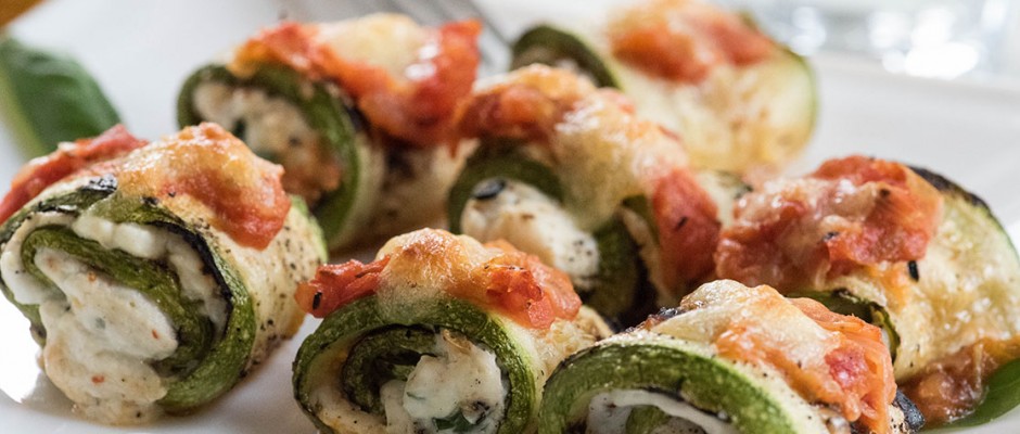 Lunchbox menu zucchini rolls