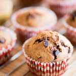 Muffins with honey and dark chocolate