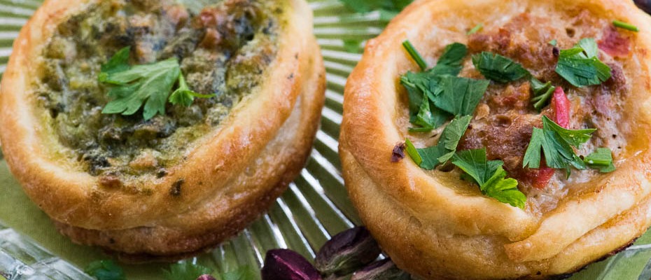 Stuffed bread with meat and veggies