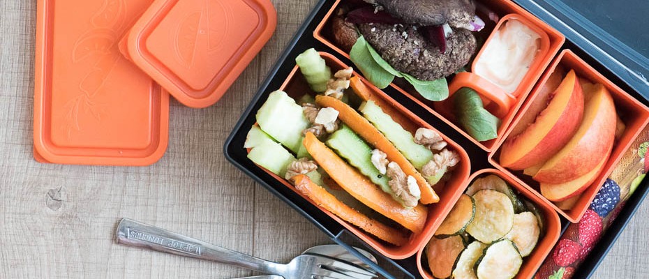 Lunchbox menu: Vegan, gluten free Burger