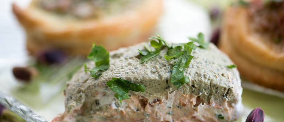 Sun-dried tomato pesto terrine