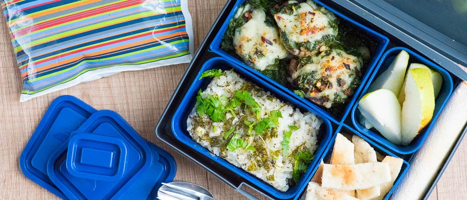 Lunchbox menu: Baked mushrooms