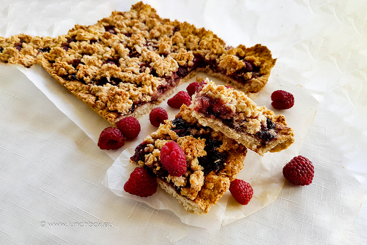 10 minutes Fiber Raspberry Bars