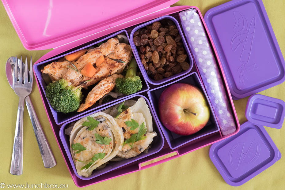 Lunchbox menu - броколи и резене