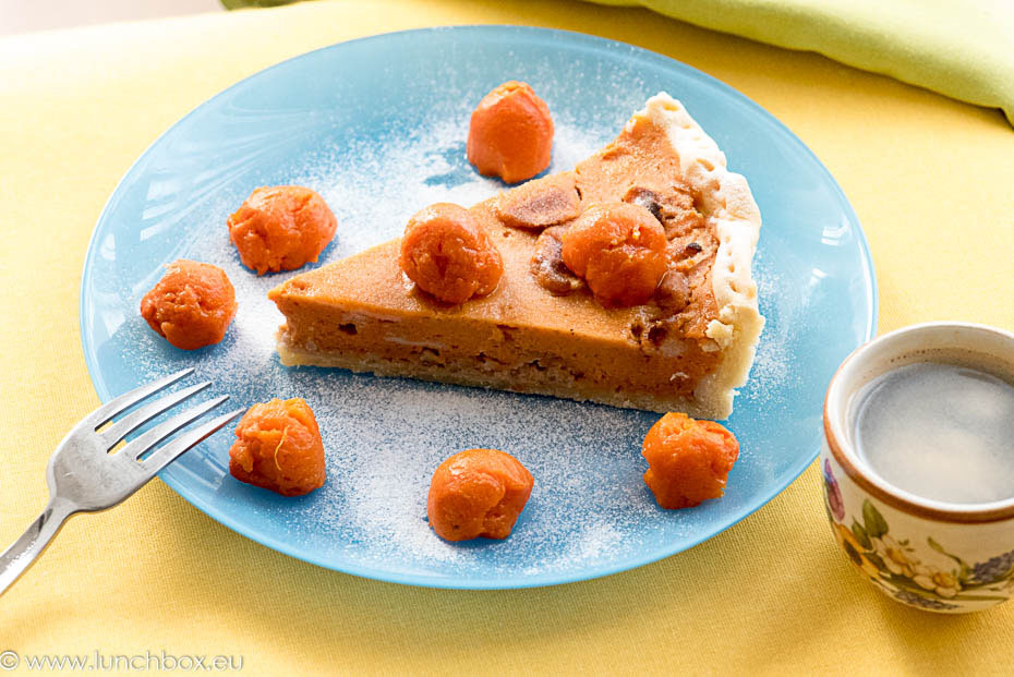 Pumpkin Pie with egg white balls