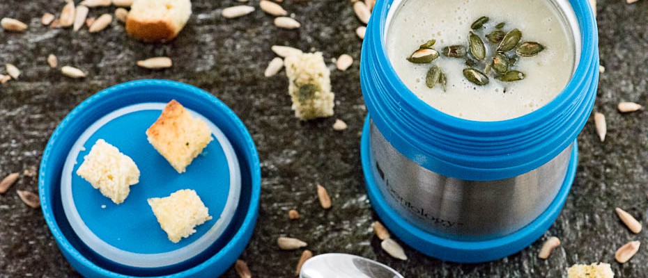 Creamy sunchoke soup with leek