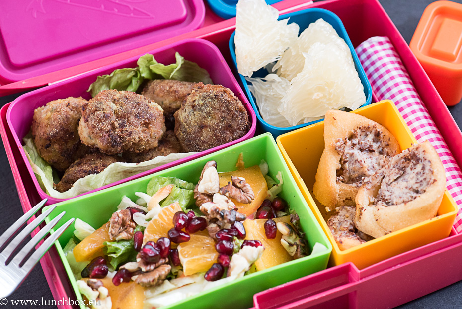 Lunchbox menu: Ginger meat balls