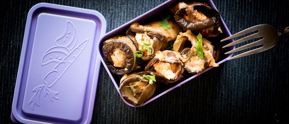 патладжан с рикота и тиквички с киноа