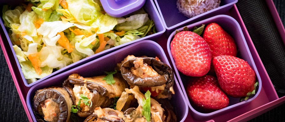 Lunchbox eggplant with riccota