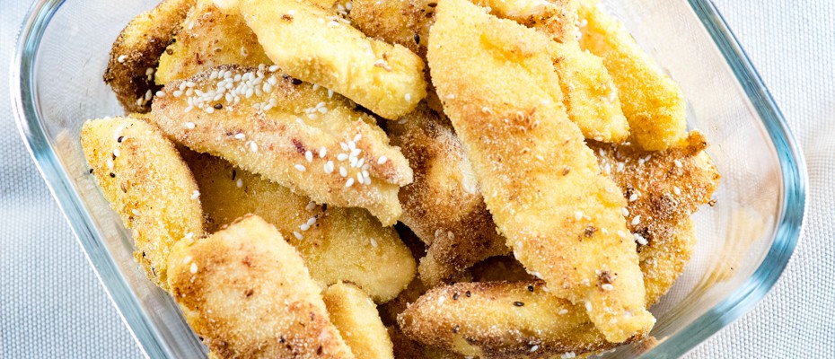 Lemon Chicken coated in sesame