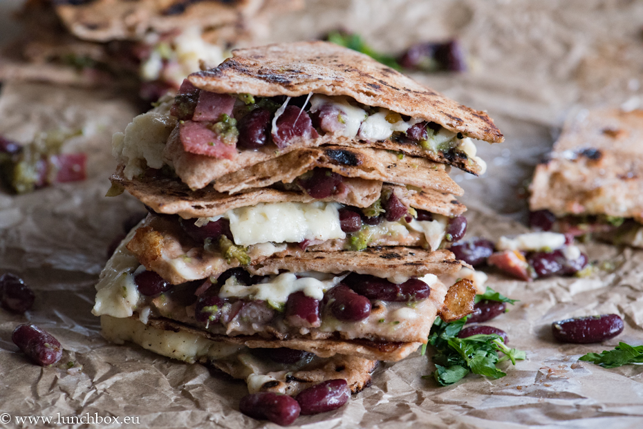 Broccoli and Red Bean Quesadillas