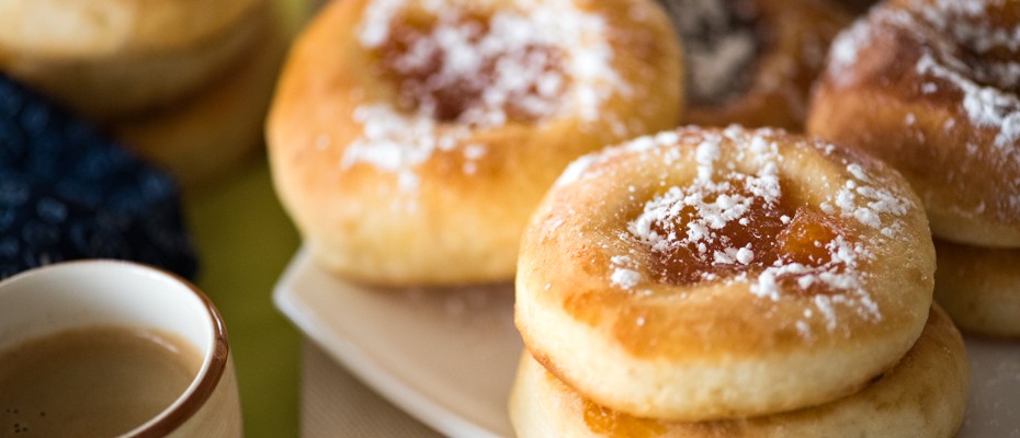 Round kolaches for breakfast