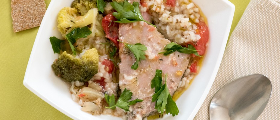 Tuna steamed