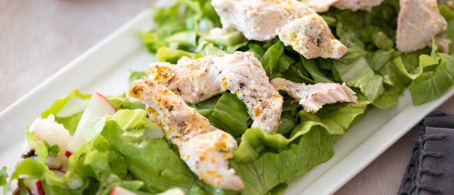 Steamed chicken with curry