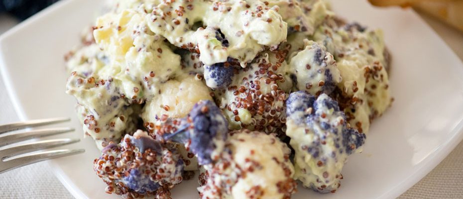 Cauliflower mix cold summer salad