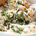 Kale, pumpkin and bulgur salad with pear vinaigrette