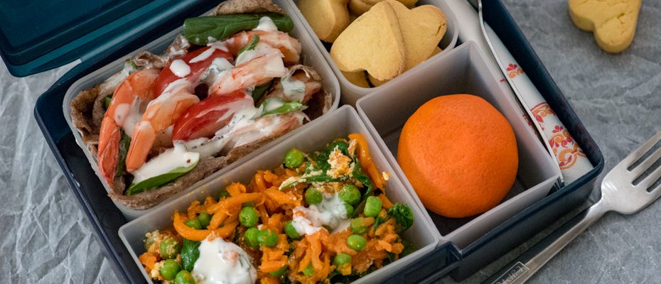 Lunchbox menu: Tortilla-shrimp