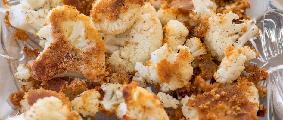 Parmesan-crusted cauliflower with herbs