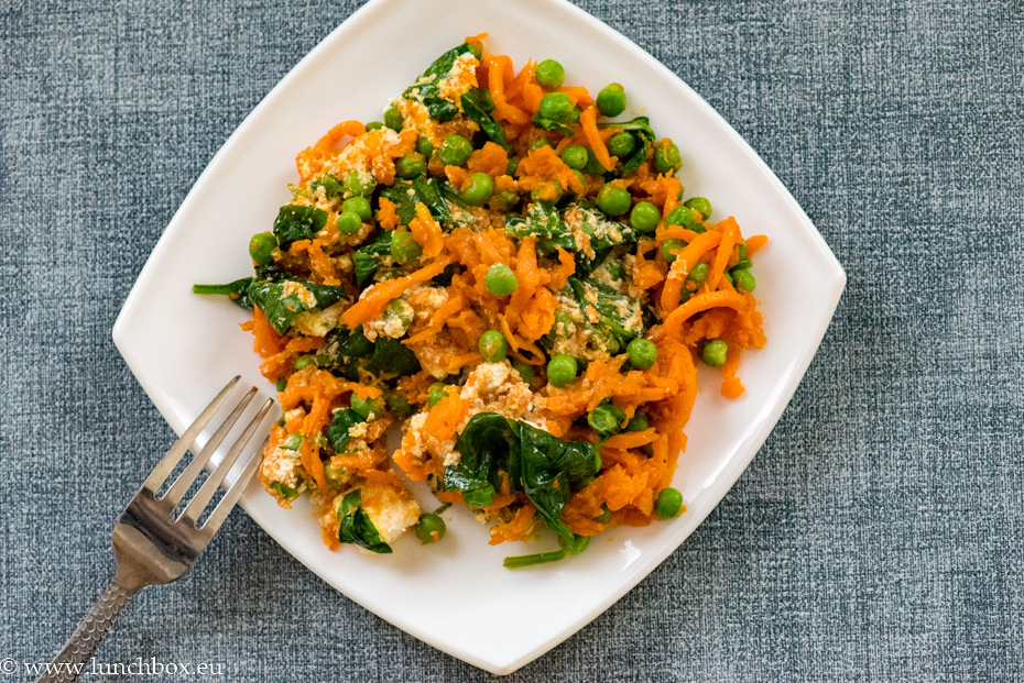 spiralized pumpkin salad