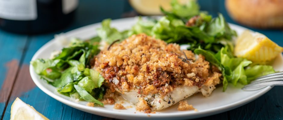 Треска в хрупкава коричка