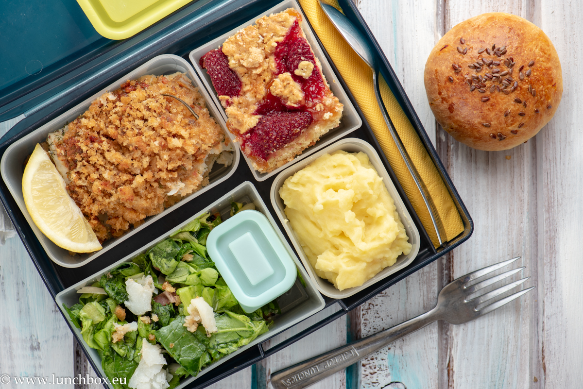Lunchbox ;меню - риба треска Lunchbox ;меню - риба треска
