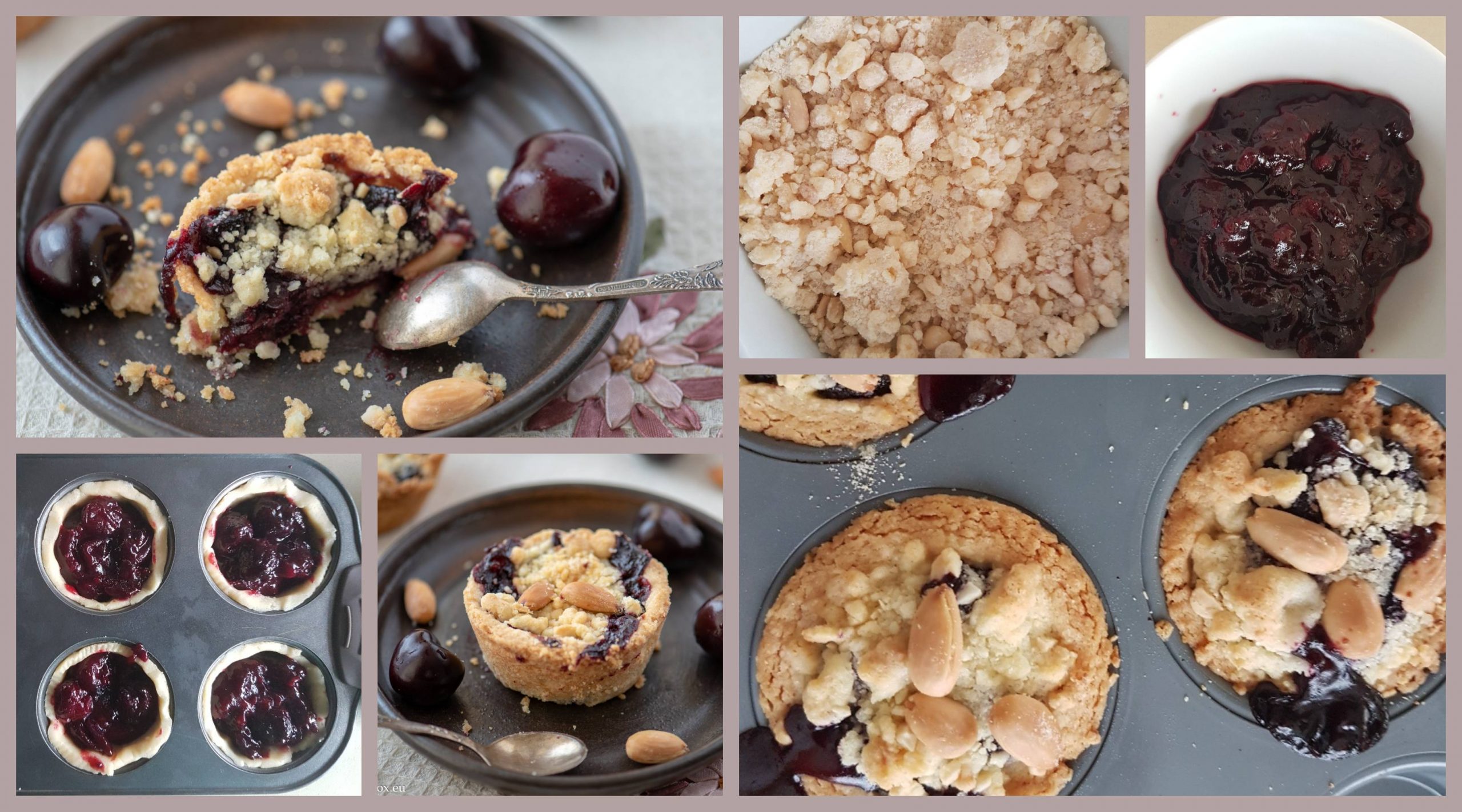 Almond Crumble Mini Cherry Pies Almond Crumble Mini Cherry Pies