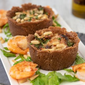 Buckwheat baskets with fish filling