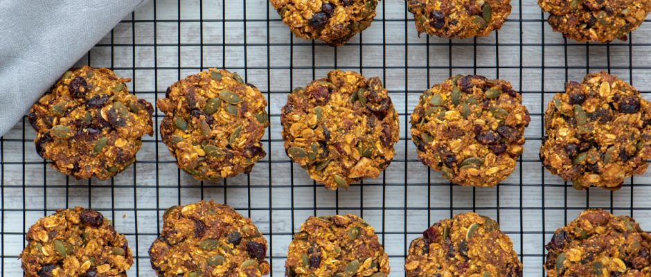 Бисквитки с овесени ядки и тиква