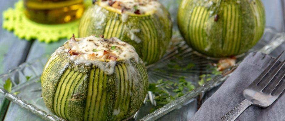 Кръгли тиквички с див ориз и артишок