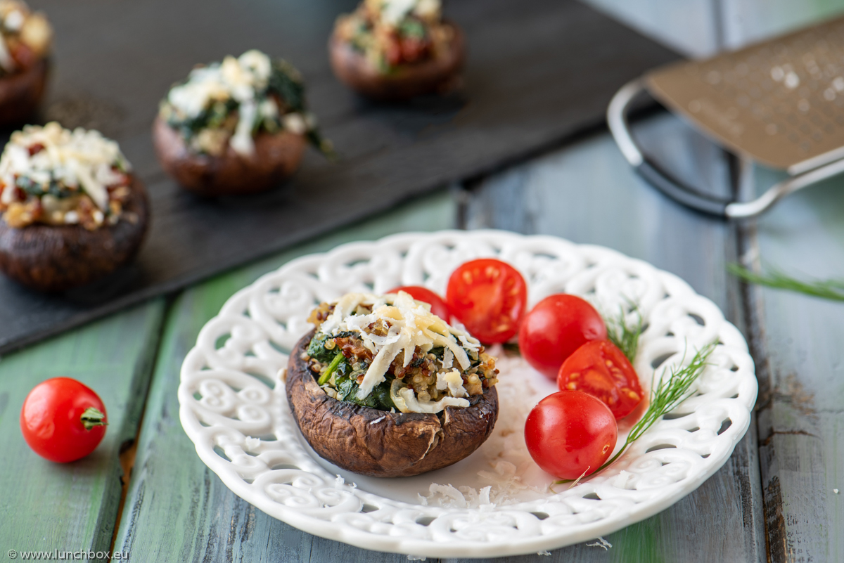 Lunchbox Stuffed Mushrooms with quinoa Stuffed Mushrooms with quinoa