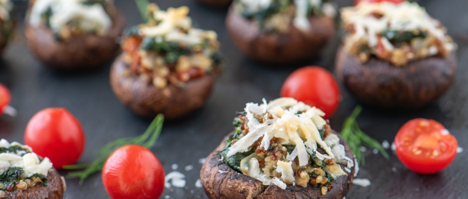 Stuffed Mushrooms with quinoa