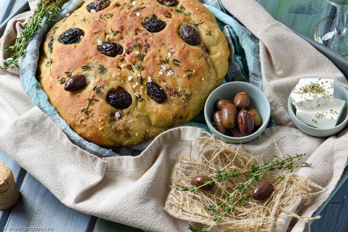 Olive Focaccia bread