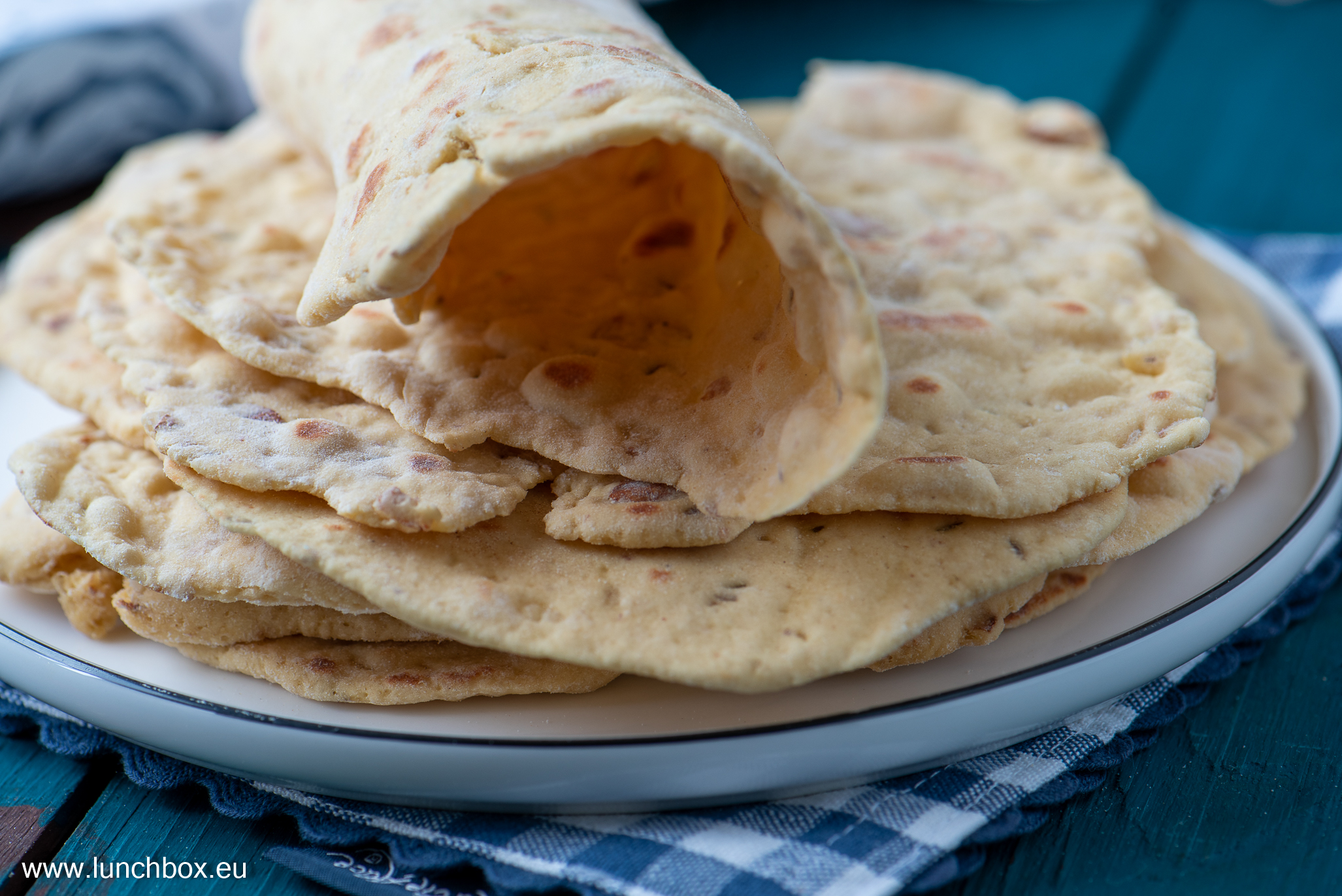 Arabian flat bread with chickpea flour