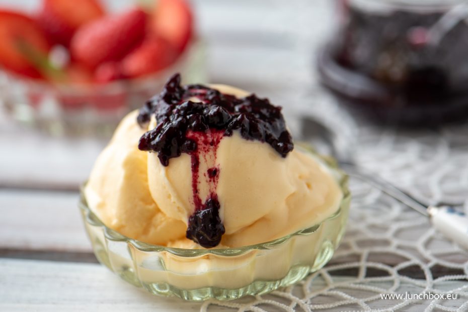 Easy vanilla ice cream without machine Lunchbox