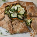 Wholegrain Rustic summer vegetable galette