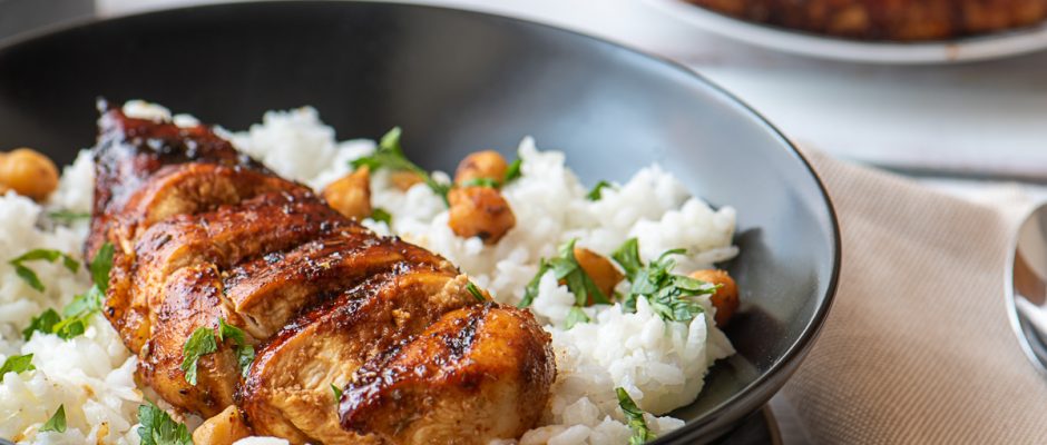 Honey Lemon Chicken with Chickpeas