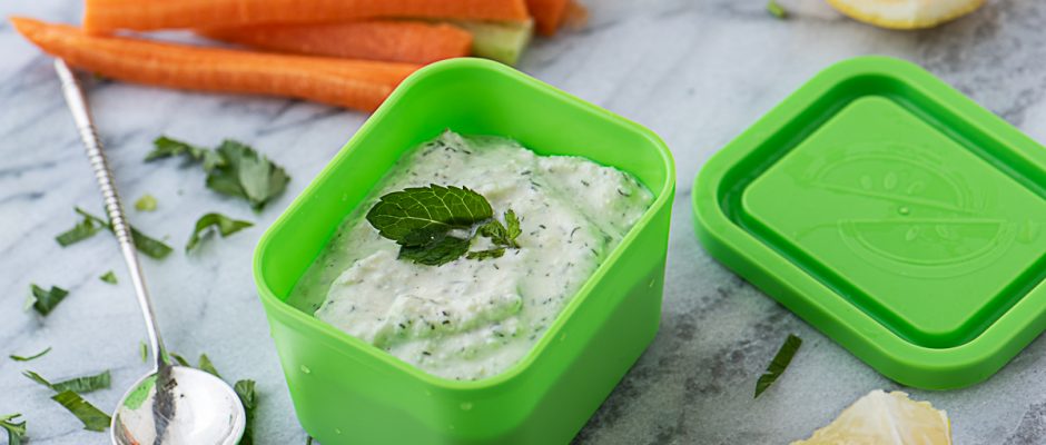 Кутия за хранене Lunchbox Перфектния дип за летните зеленчуци