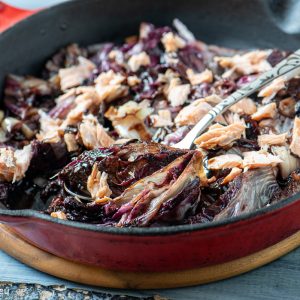 Warm Radicchio Salad With Salmon
