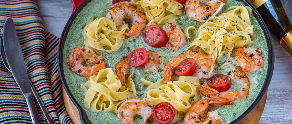10 minutes ricotta-spinach Fettuccine