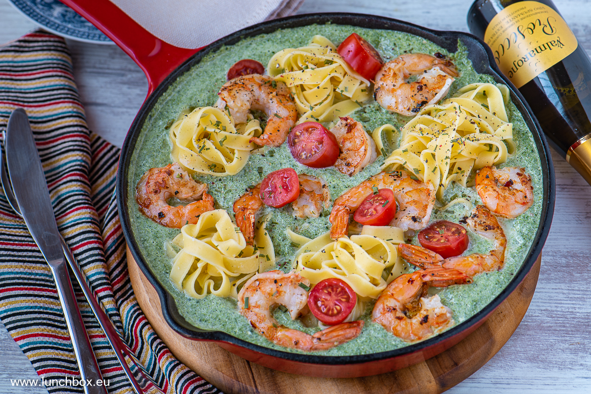 10 minutes ricotta-spinach Fettuccine