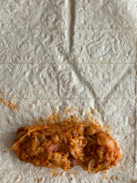 Chickpeas and soybean sprouts Burritos