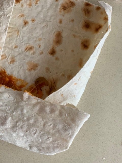 Chickpeas and soybean sprouts Burritos